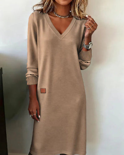 Bella™ | Ribbed Long Sweater Dress