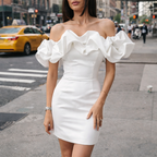 Afra | Women Cocktail Dress With Lace Bodice And Satin Skirt | Party Style