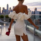 Afra | Women Cocktail Dress With Lace Bodice And Satin Skirt | Party Style