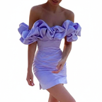 Afra | Women Cocktail Dress With Lace Bodice And Satin Skirt | Party Style