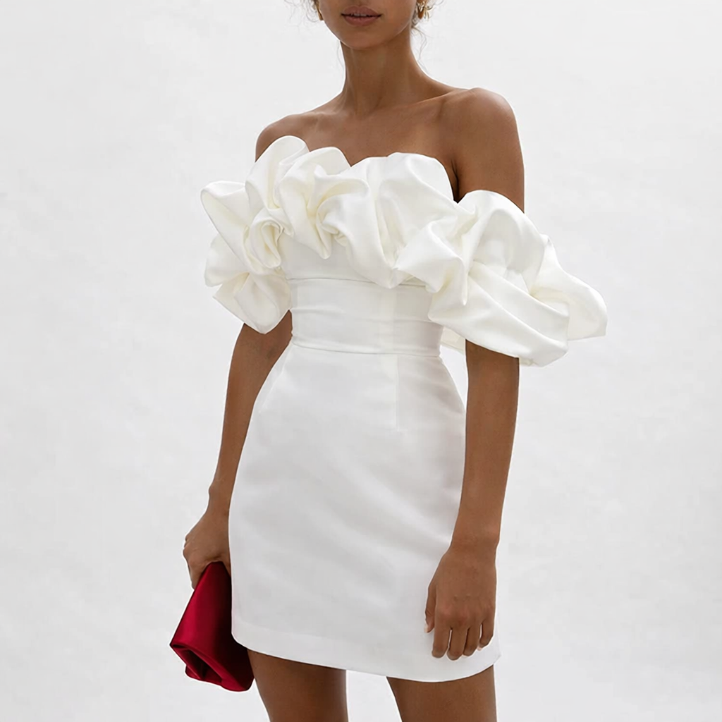 Afra | Women Cocktail Dress With Lace Bodice And Satin Skirt | Party Style