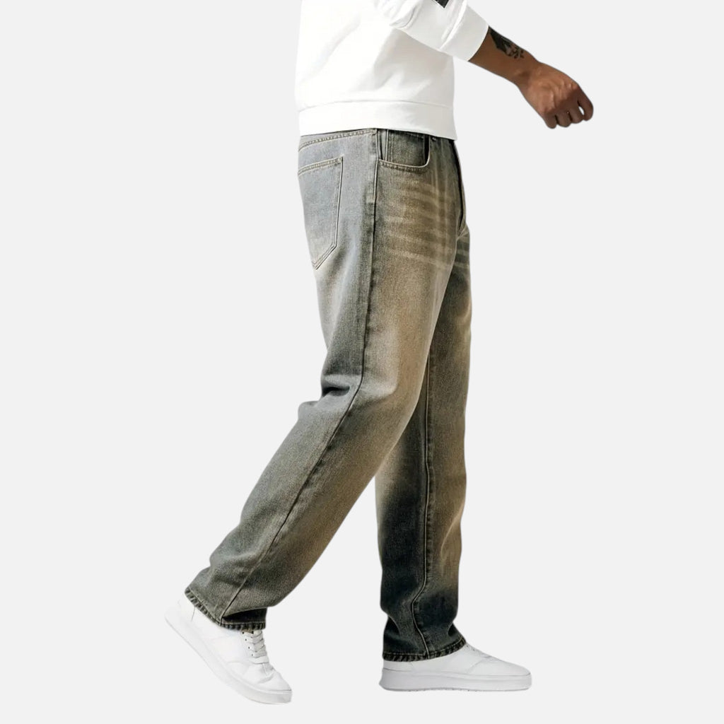 Aiden | Men's Denim Jeans With Pockets And Exposed Seams | Casual