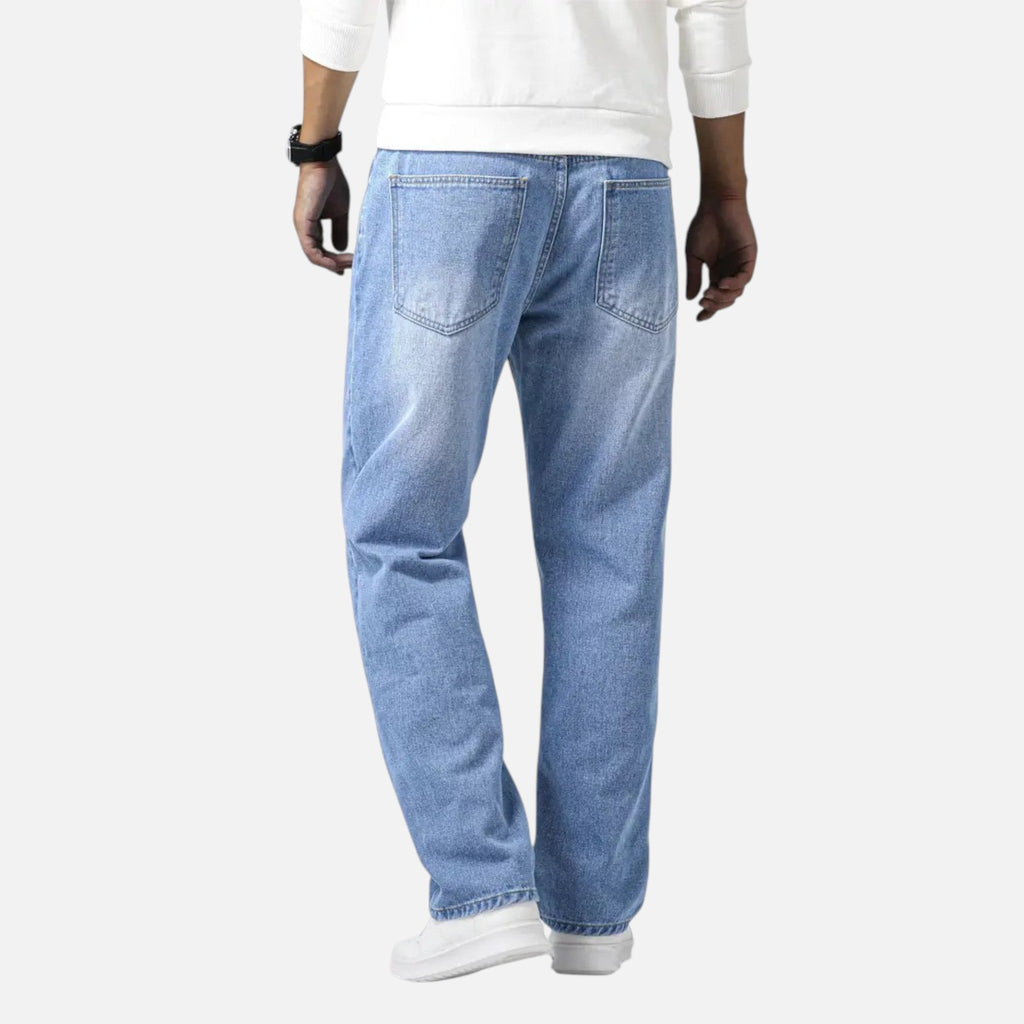Aiden | Men's Denim Jeans With Pockets And Exposed Seams | Casual