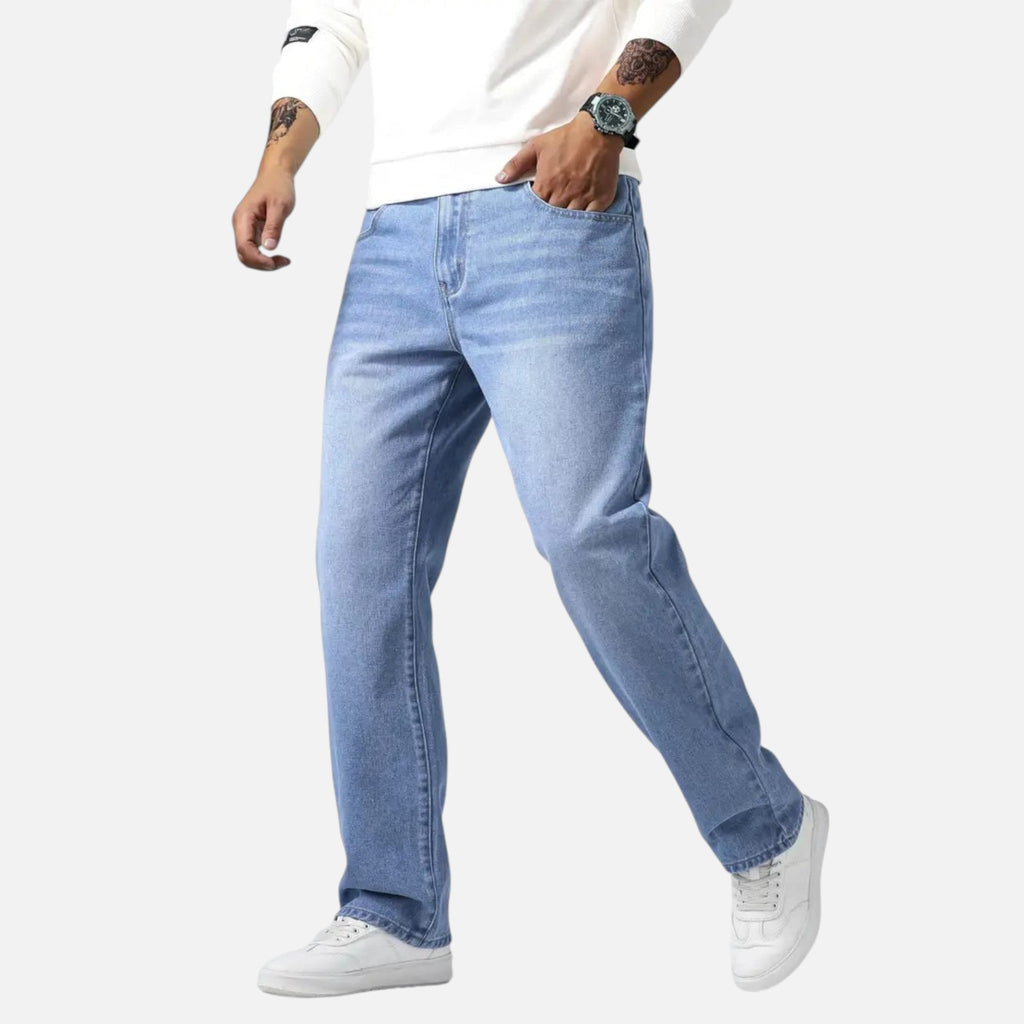 Aiden | Men's Denim Jeans With Pockets And Exposed Seams | Casual