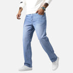 Aiden | Men's Denim Jeans With Pockets And Exposed Seams | Casual