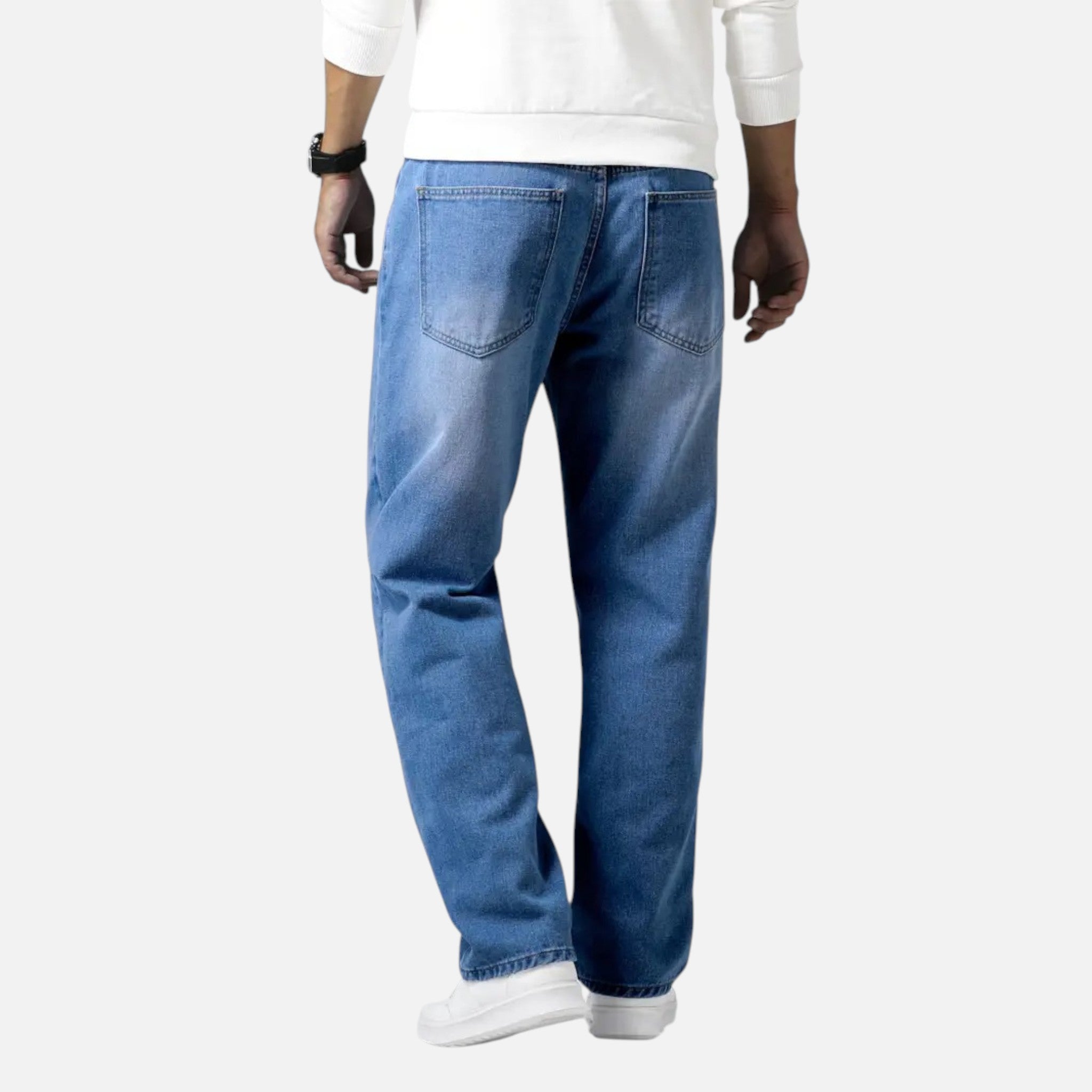 Aiden | Men's Denim Jeans With Pockets And Exposed Seams | Casual