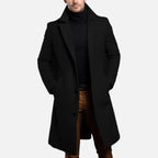 Aiden | Men's Knee-Length Coat With Pockets And Long Sleeve | Classic