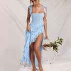 Alaia | Women’s Asymmetrical Ruffle Graduation Dress | Summer Gown