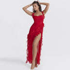 Alaia | Women’s Asymmetrical Ruffle Graduation Dress | Summer Gown