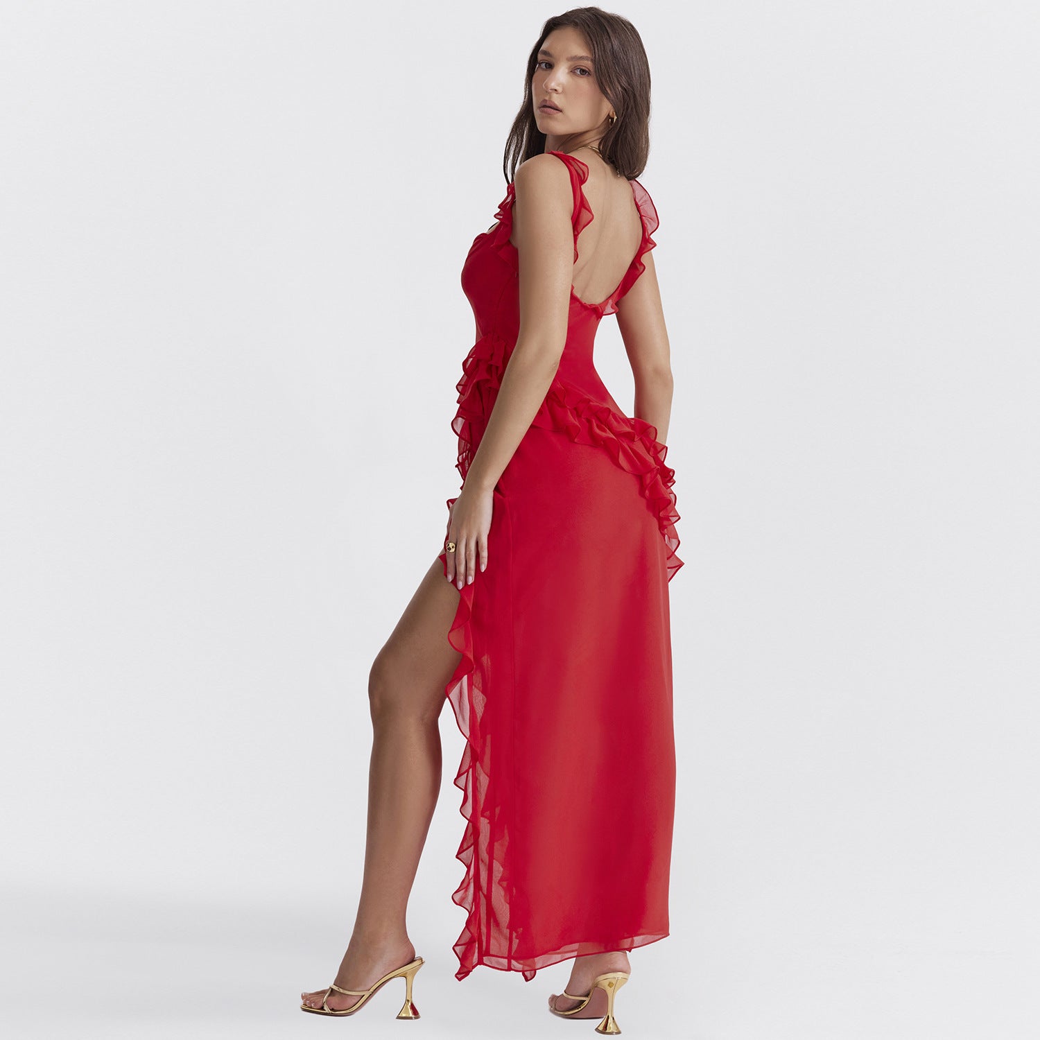 Alaia | Women’s Asymmetrical Ruffle Graduation Dress | Summer Gown