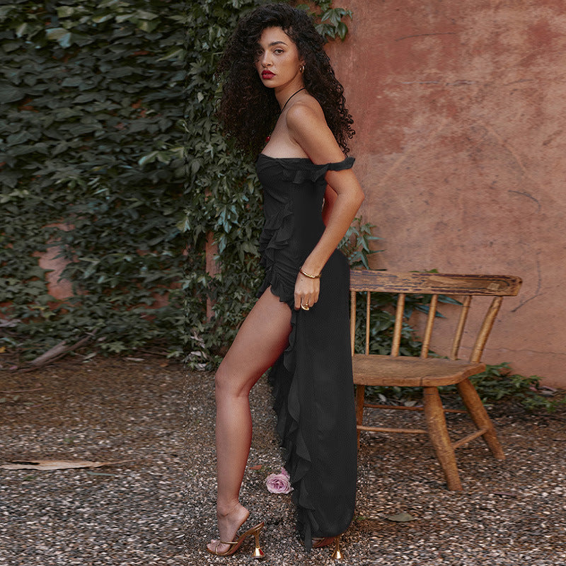 Alaia | Women’s Asymmetrical Ruffle Graduation Dress | Summer Gown