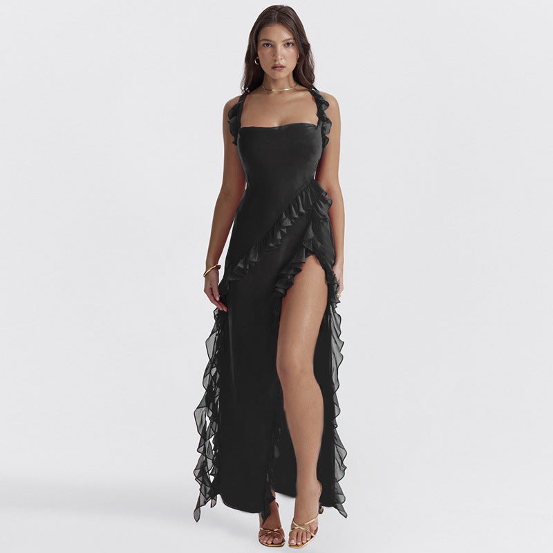 Alaia | Women’s Asymmetrical Ruffle Graduation Dress | Summer Gown
