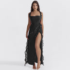Alaia | Women’s Asymmetrical Ruffle Graduation Dress | Summer Gown