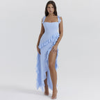 Alaia | Women’s Asymmetrical Ruffle Graduation Dress | Summer Gown