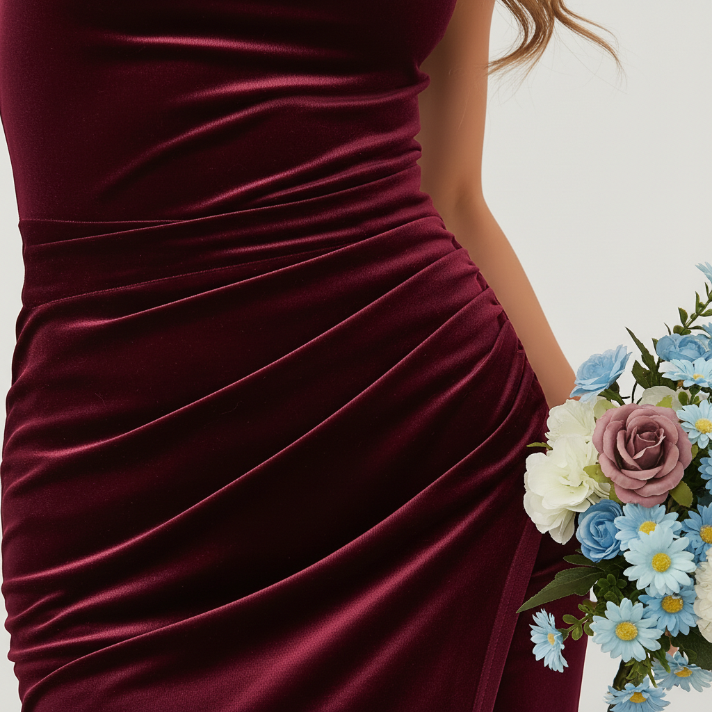 Alicia | Women Velvet Cocktail Dress With Fitted Bodice And Flared Skirt | Party Style