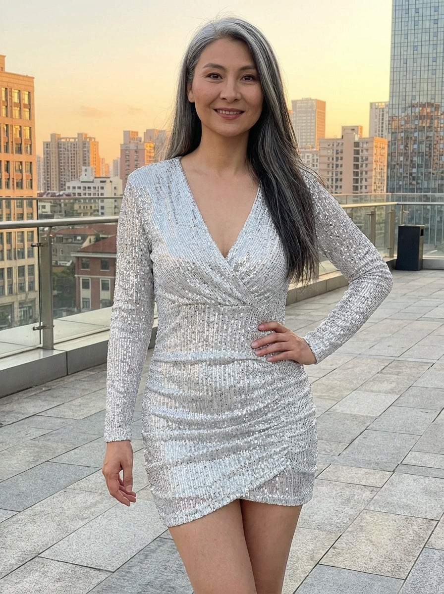 Amanda | Women Cocktail Dress With Radiant Texture And Figure-Enhancing Shape | Chic Style