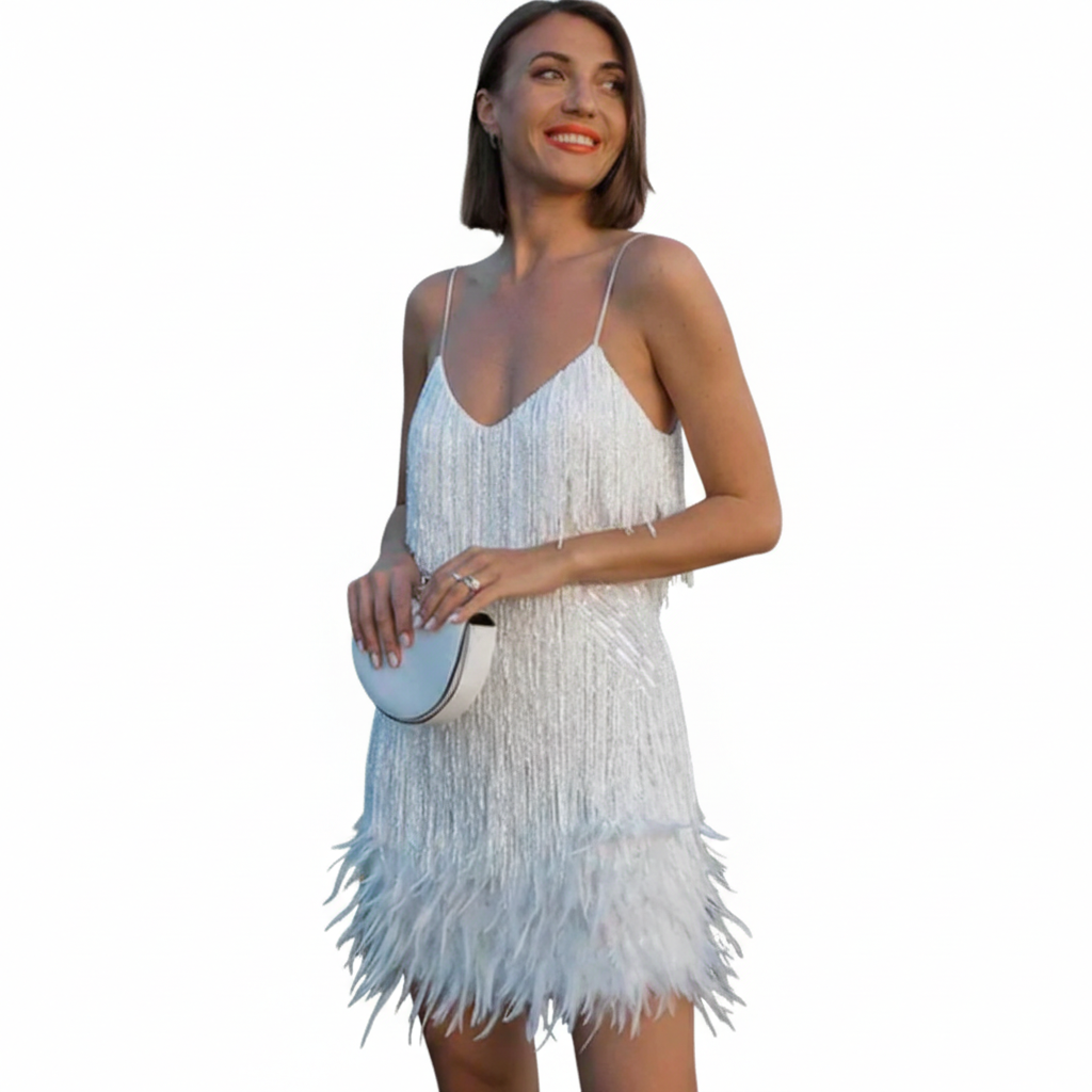 Anja | Women Cocktail Dress With Flared Skirt And V-Neckline | Party Style