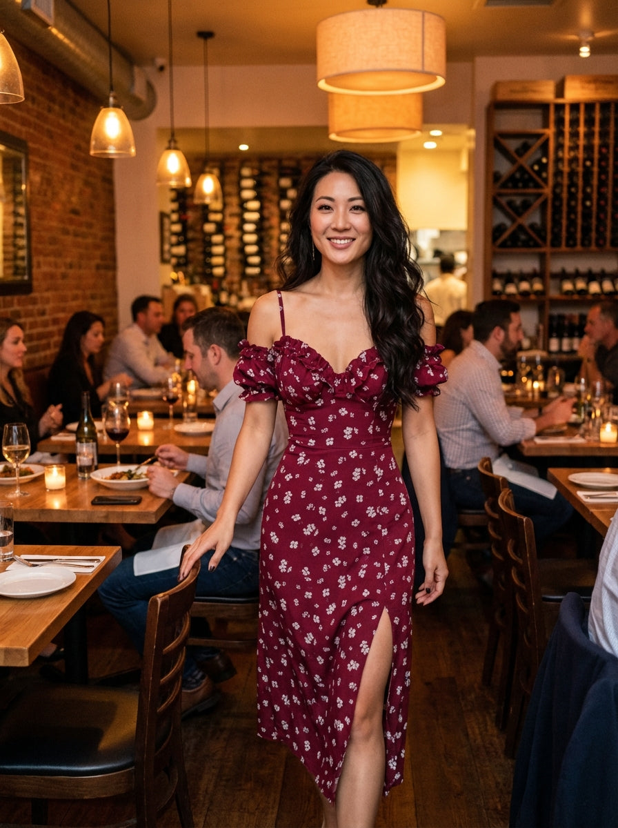 Annick | Women V-Neck Cocktail Dress With Flattering Silhouette And Elegant Fit | Chic Style