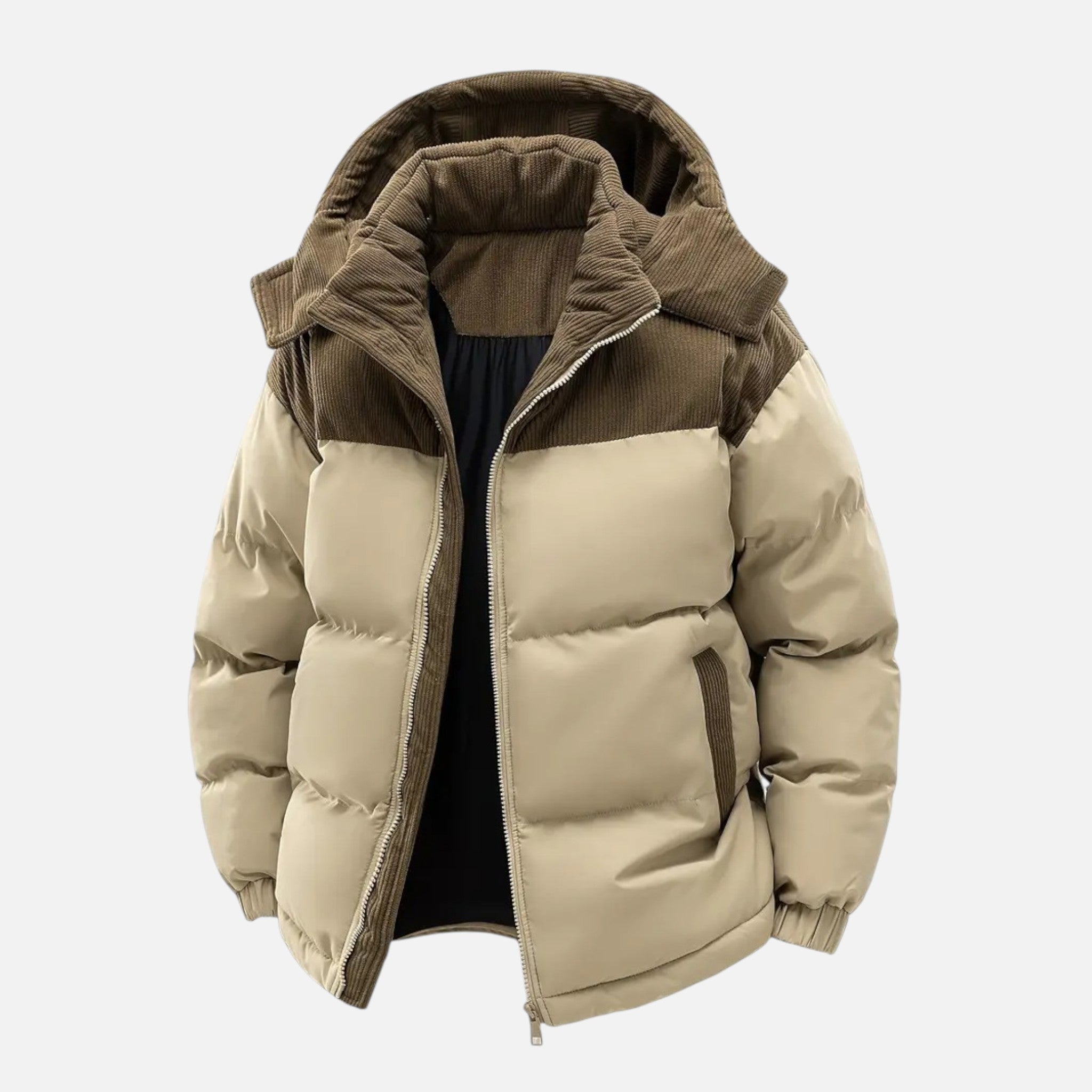 Archer | Men's Colour-Block Hooded Jacket With Hood | Winter