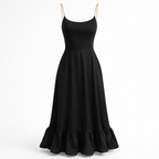 Ariana | Women’s Graduation Dress With Spaghetti Straps And Ruffle Hem | Elegant