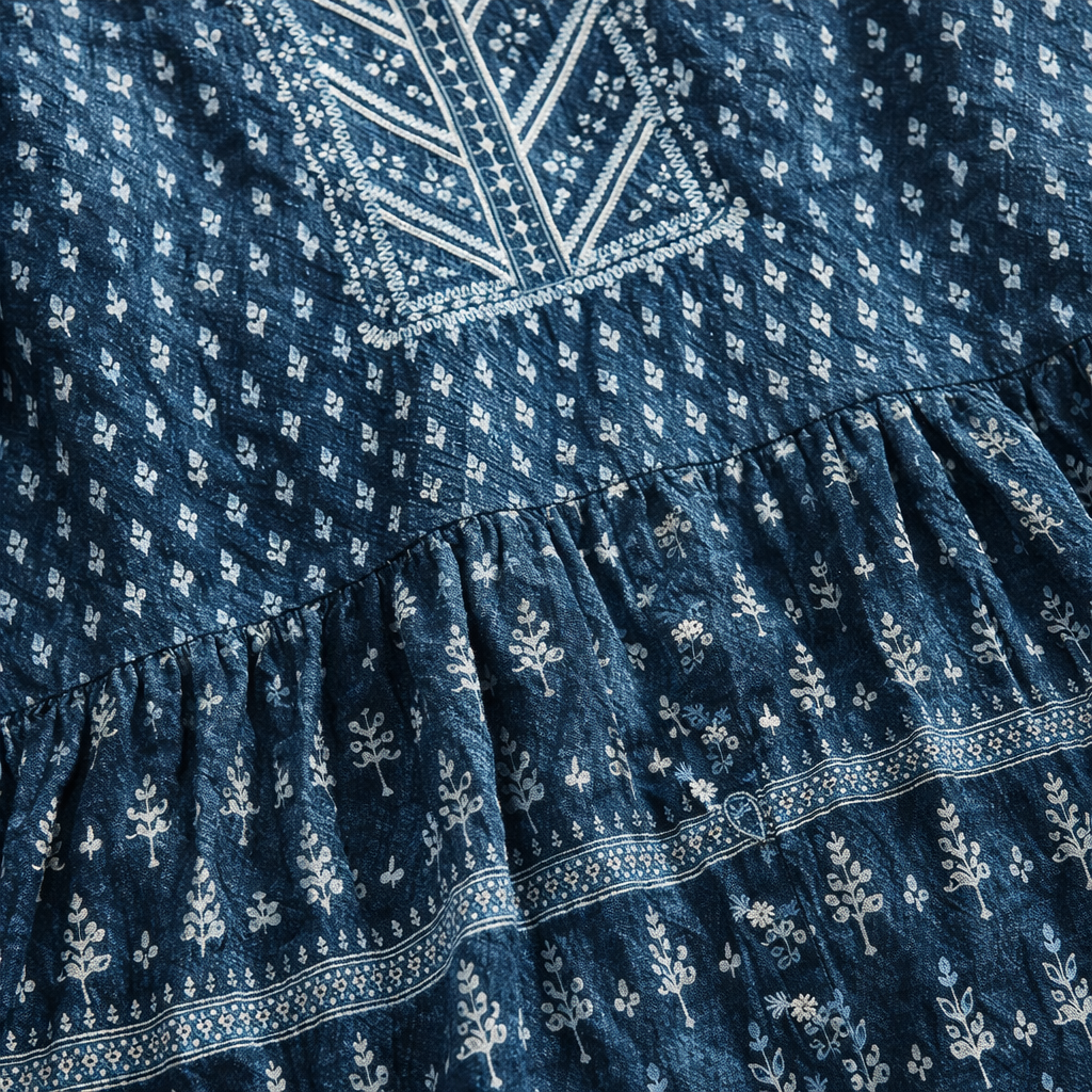 Arwen | Women’s Day Dress With Boho Print And V-Neck Design | Casual