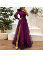 Ava | Women's Bodycon Dress With One-Shoulder Neckline And Draped Detail