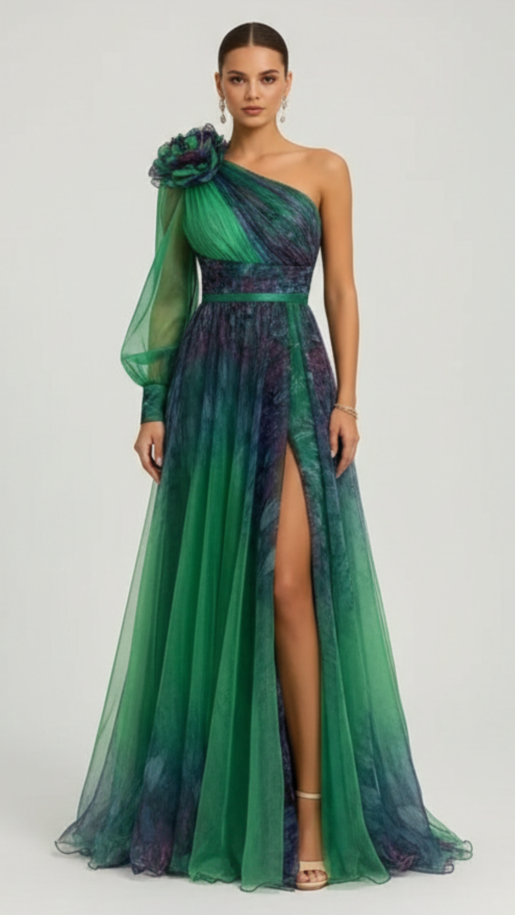 Ava | Women's Bodycon Dress With One-Shoulder Neckline And Draped Detail