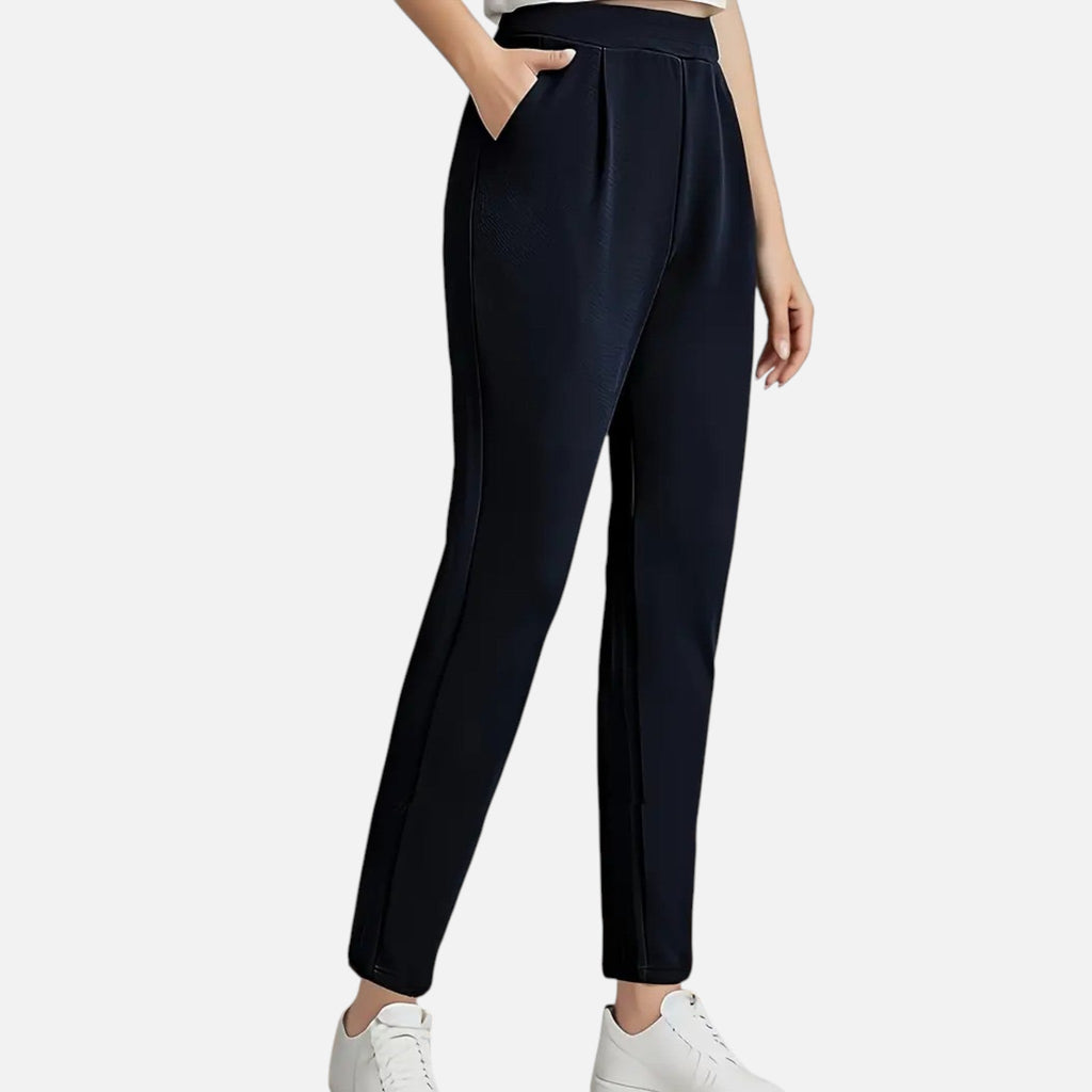Ava | Women's  Plus Size Knit Trousers With Pockets And Slim Fit | Everyday