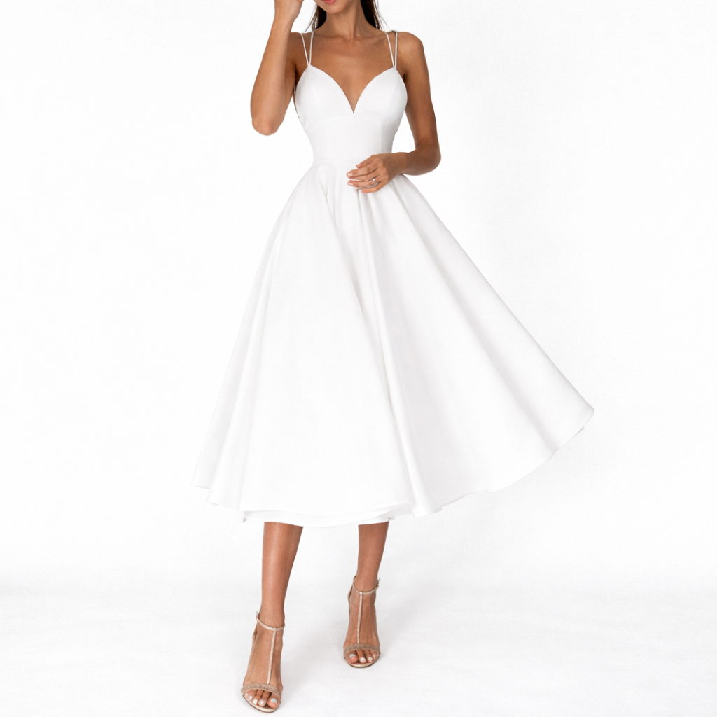 Avery | Women Cocktail Dress With Soft Bodice And Flowing Chiffon Skirt | Party