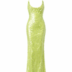 Ayla | Women's Sparkle Dress With Sequin Design And Backless Style | Party