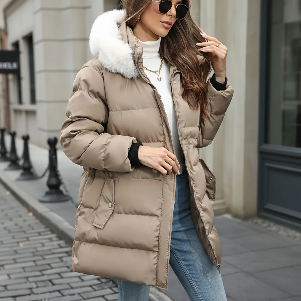 Belén | Women Hooded Jacket With Quilted Fabric | Casual Cool Style