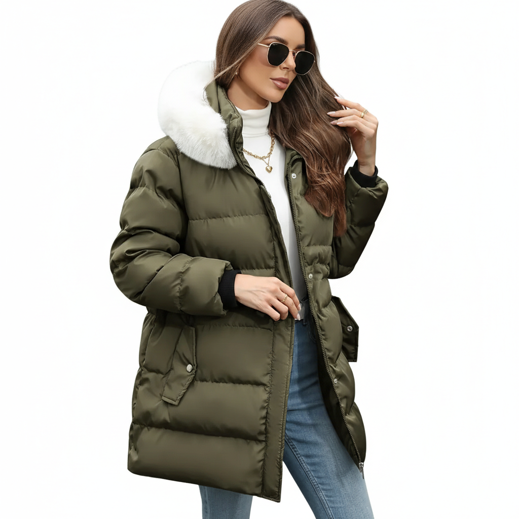 Belén | Women Hooded Jacket With Quilted Fabric | Casual Cool Style