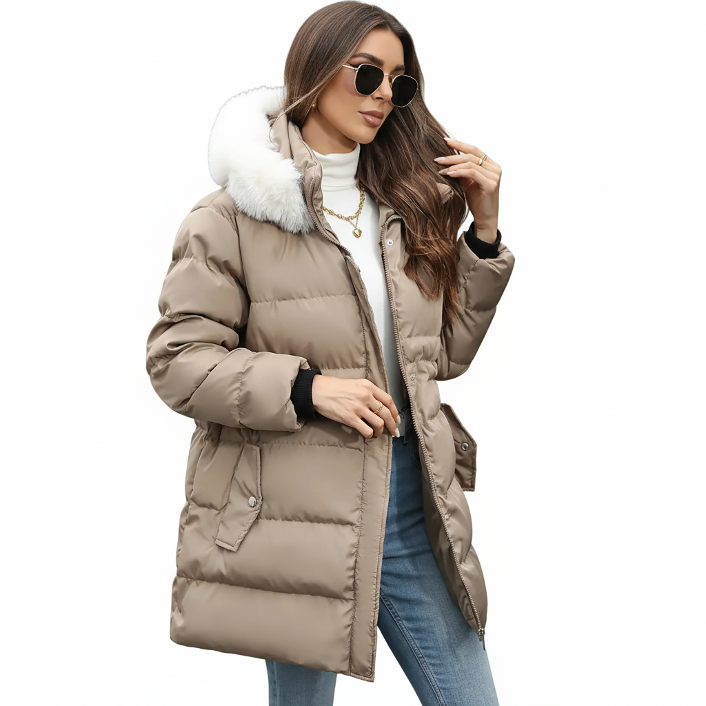 Belén | Women Hooded Jacket With Quilted Fabric | Casual Cool Style