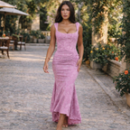 Boheme | Women's Cocktail Dress With Lace Bodycon Design And Ruched Waist Detail | Party