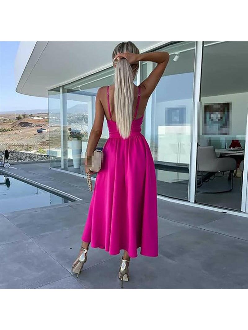 Camille | Women's Summer Dress With Sweetheart Neckline And Side Slit | Glamorous