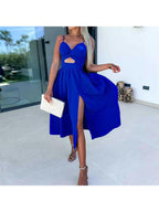Camille | Women's Summer Dress With Sweetheart Neckline And Side Slit | Glamorous