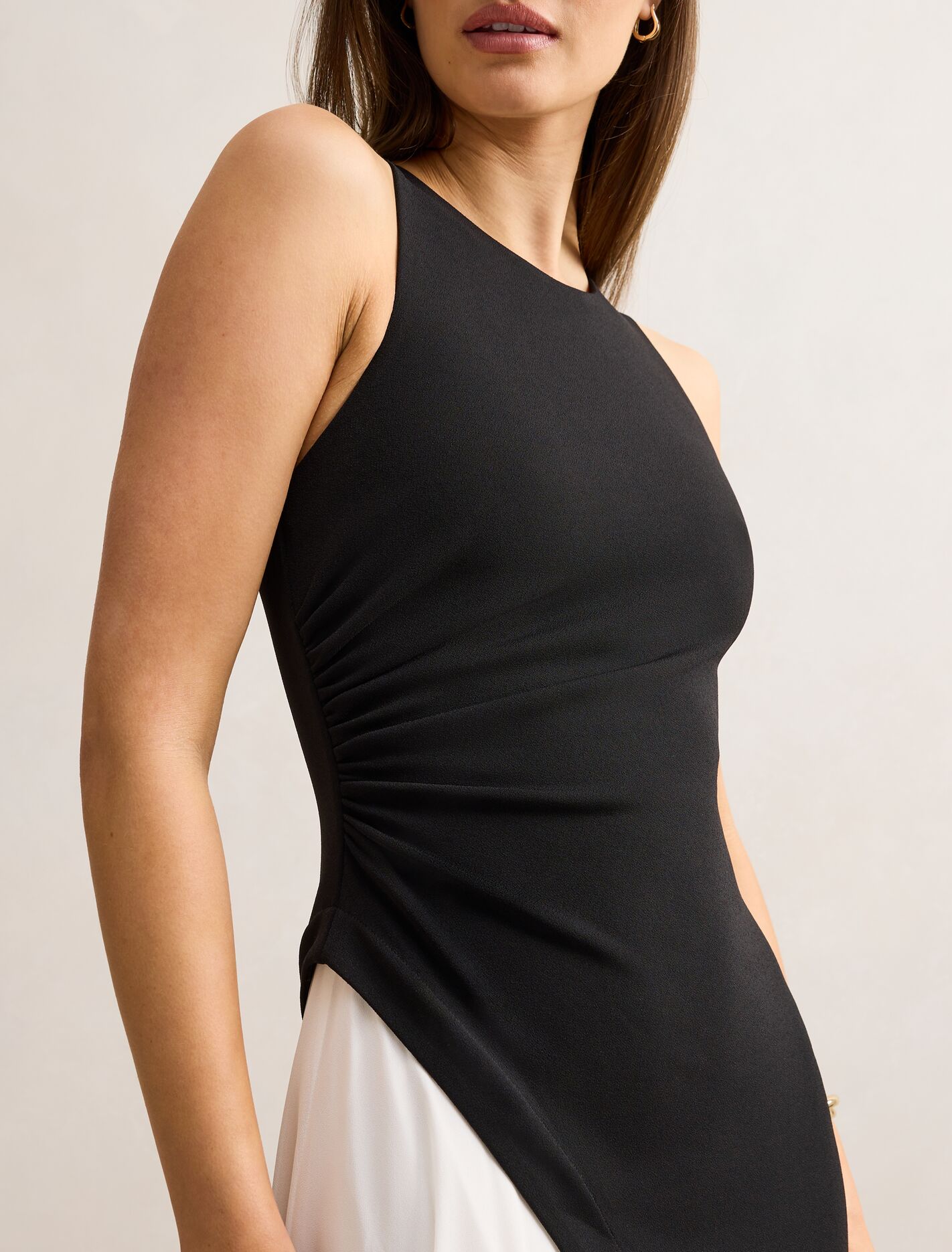 Candace | Women's Cocktail Dress With Halter Contrast Design And Elegant Maxi Silhouette | Party