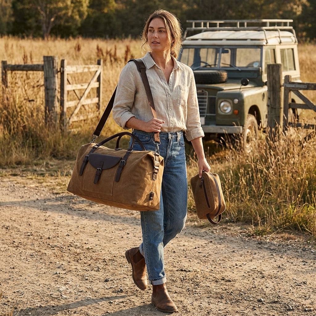 Lando | Unisex Duffel Bag With External Pocket And Reinforced Fastenings | Modern