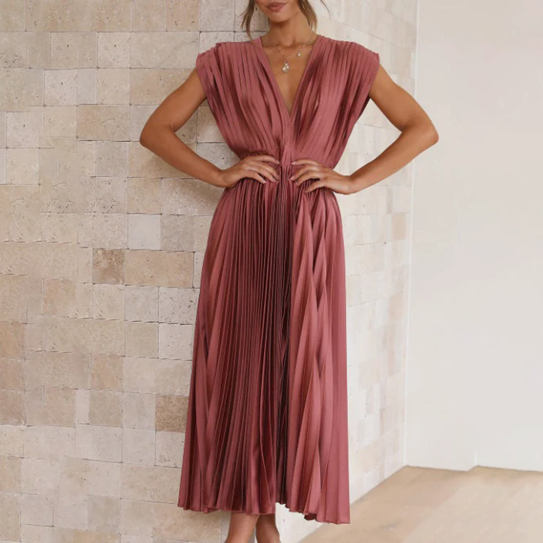 Cassia | Women’s Graduation Dress With V-Neck And Ruffle Sleeves | Elegant