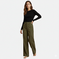 Charlotte | Women's Corduroy-Style Straight-Leg Trousers With Pockets | Modern