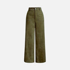 Charlotte | Women's Corduroy-Style Straight-Leg Trousers With Pockets | Modern