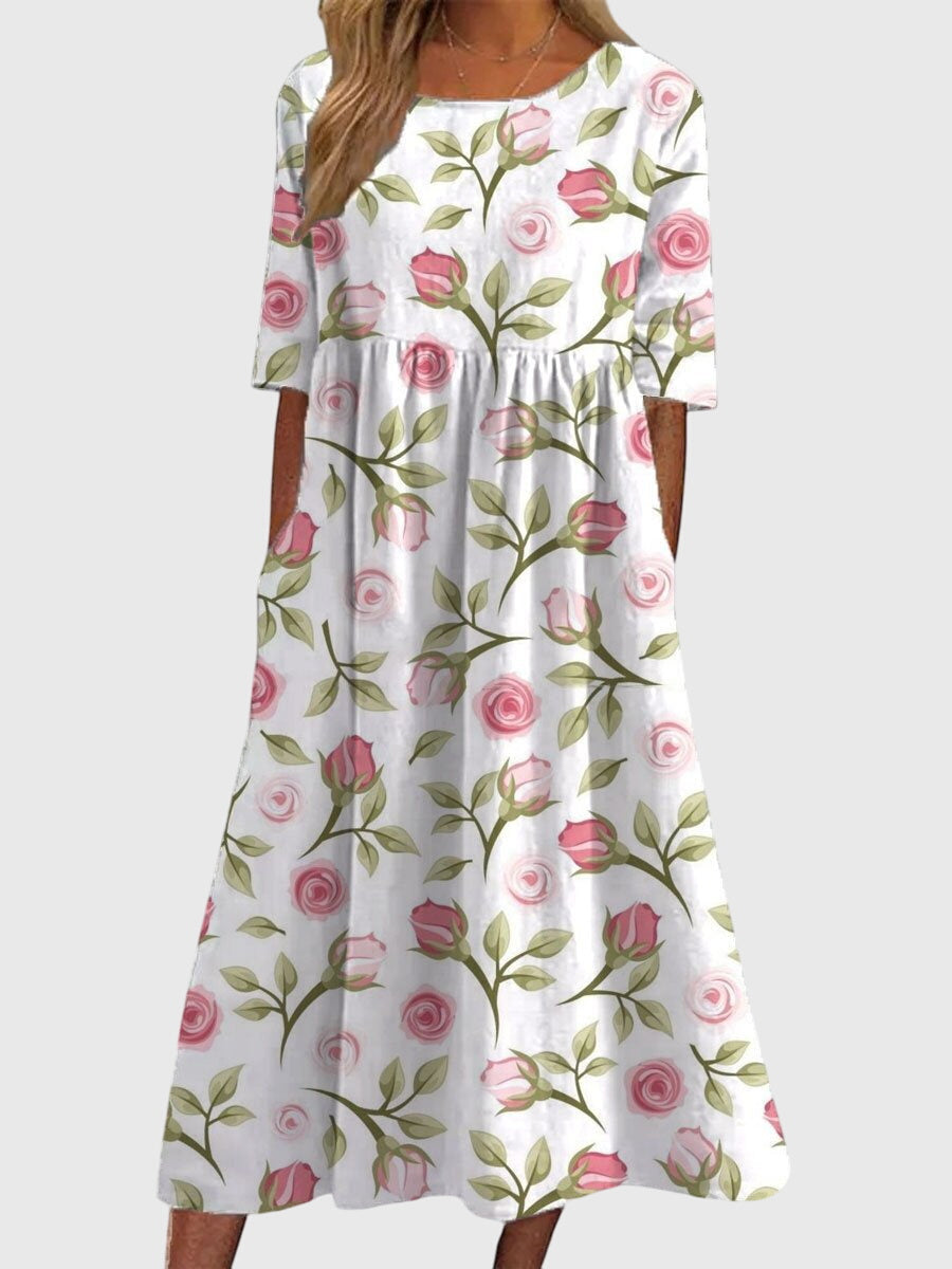 Clara | Women’s Formal Dress With Floral Embroidery And Relaxed Fit | Elegant