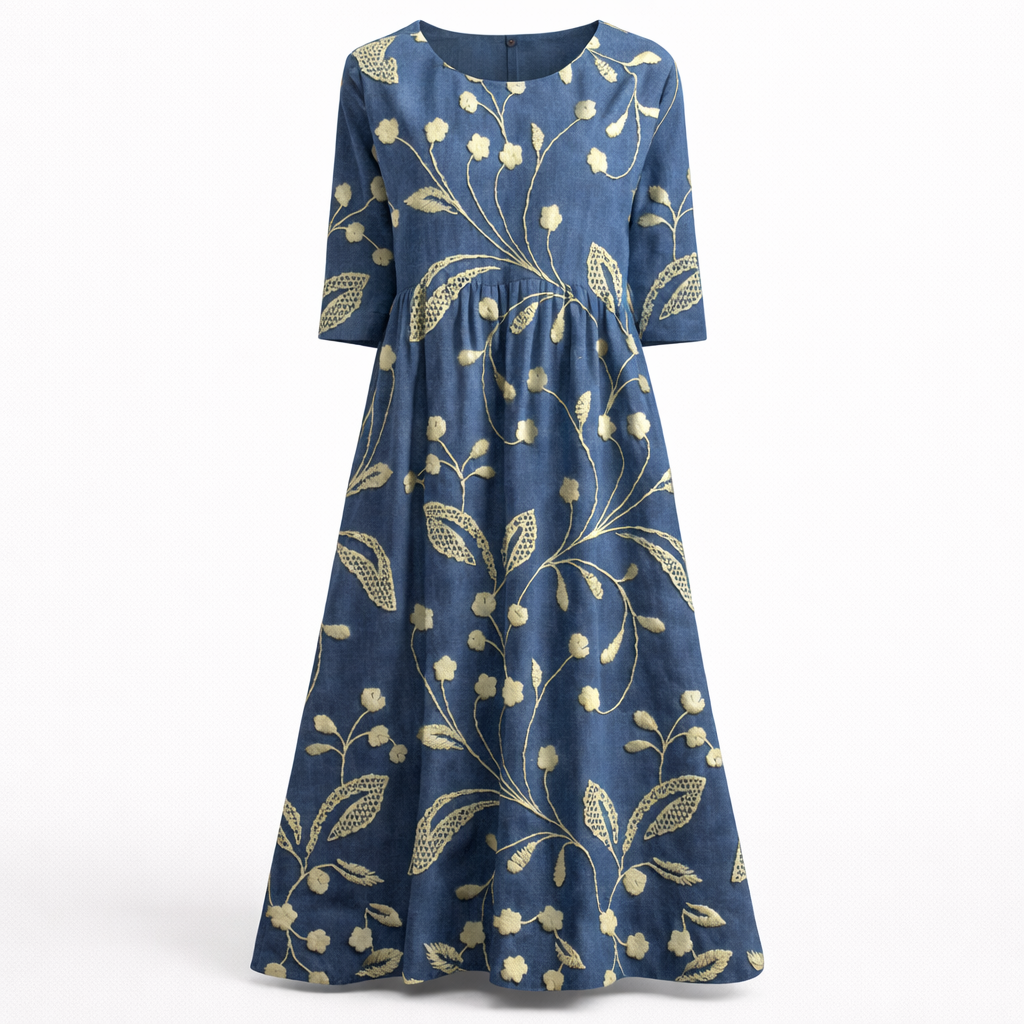 Clara | Women’s Formal Dress With Floral Embroidery And Relaxed Fit | Elegant