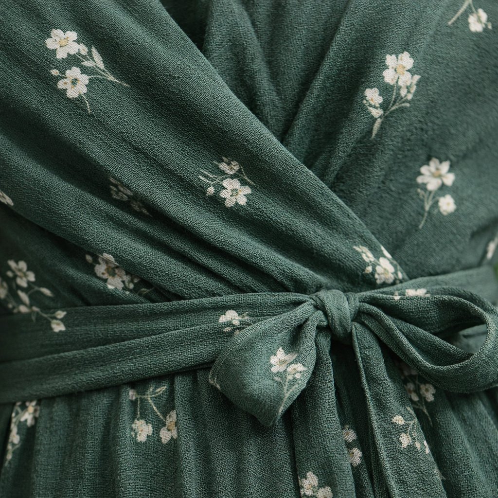 Clara | Women’s Formal Dress With Flutter Sleeves And V-Neck Midi Silhouette | Elegant