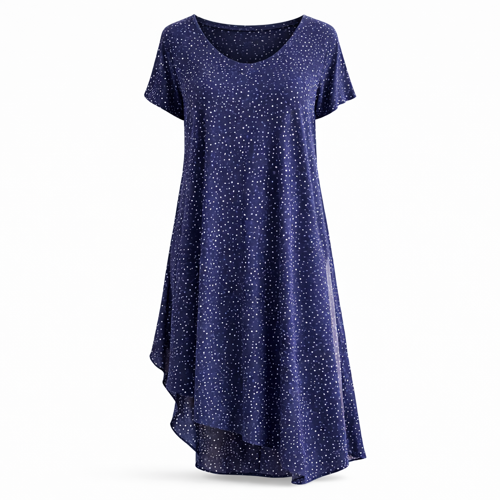 Clara | Women's Printed Day Dress With Flowy Boho Design And Relaxed Midi Silhouette | Casual