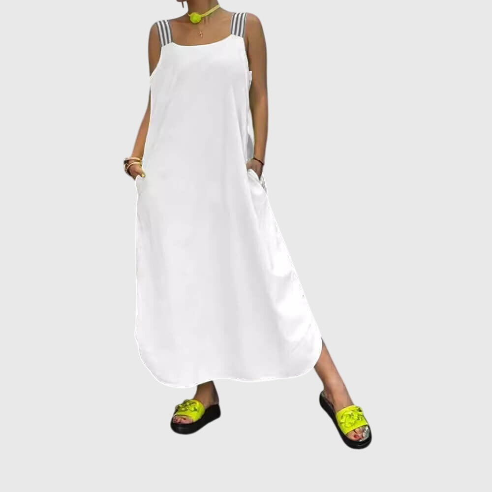 Clara | Women's Summer Day Dress With Strappy Sleeveless Design And Relaxed Maxi Silhouette | Casual