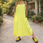 Clara | Women's Summer Day Dress With Strappy Sleeveless Design And Relaxed Maxi Silhouette | Casual