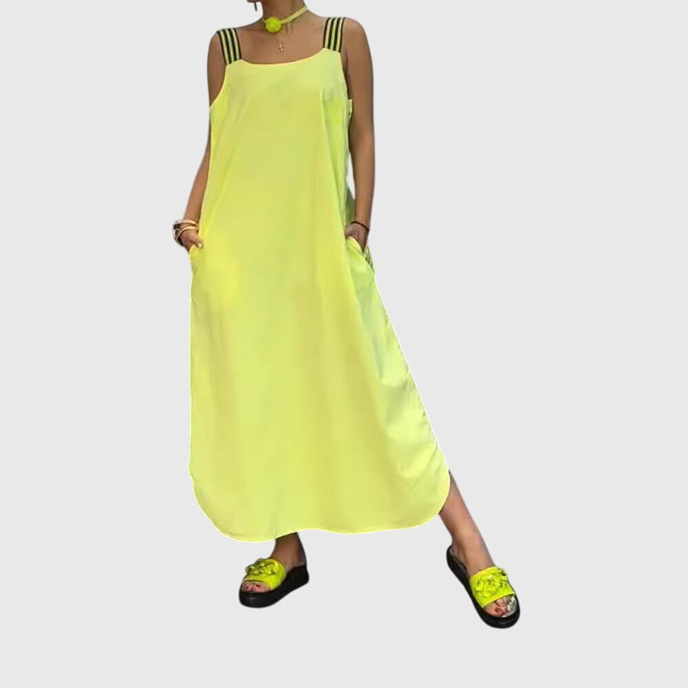 Clara | Women's Summer Day Dress With Strappy Sleeveless Design And Relaxed Maxi Silhouette | Casual