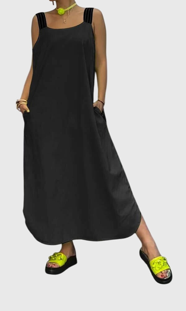 Clara | Women's Summer Day Dress With Strappy Sleeveless Design And Relaxed Maxi Silhouette | Casual