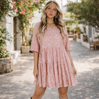 Coco | Women's Sparkle Dress With Sequin Fabric And Tiered Mini Silhouette | Party